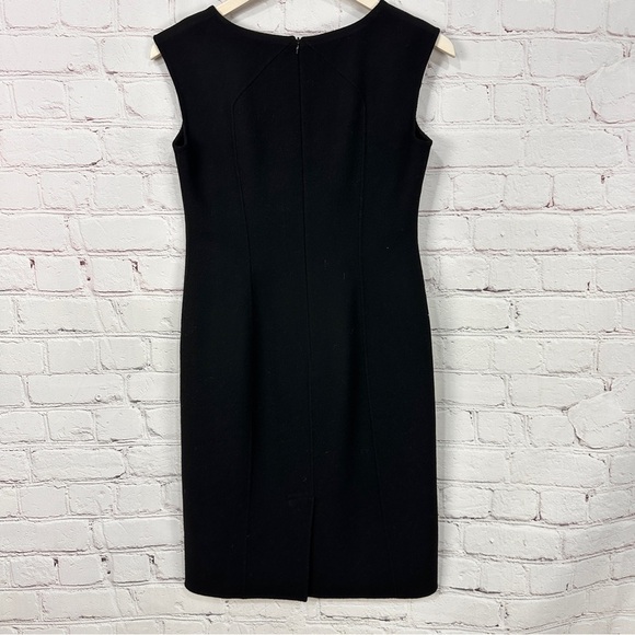 Talbots black wool dress size 4 sleeveless midi warm cozy soft stretchy stretch - Picture 3 of 11